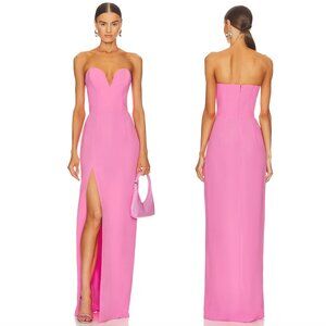 Amanda Uprichard x REVOLVE Cherri Gown Shocking Pink Formal Maxi Dress Strapless